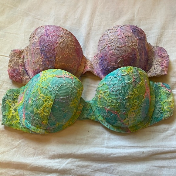 Victoria's Secret Other - 2 Victoria’s Secret lace strapless bras 34A